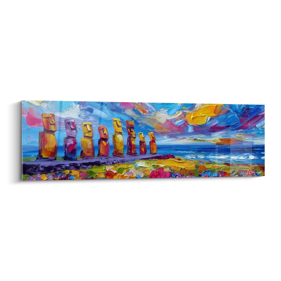 Cuadro Moái Isla de Pascua - Visión Colorida - edición Islas y archipiélagos