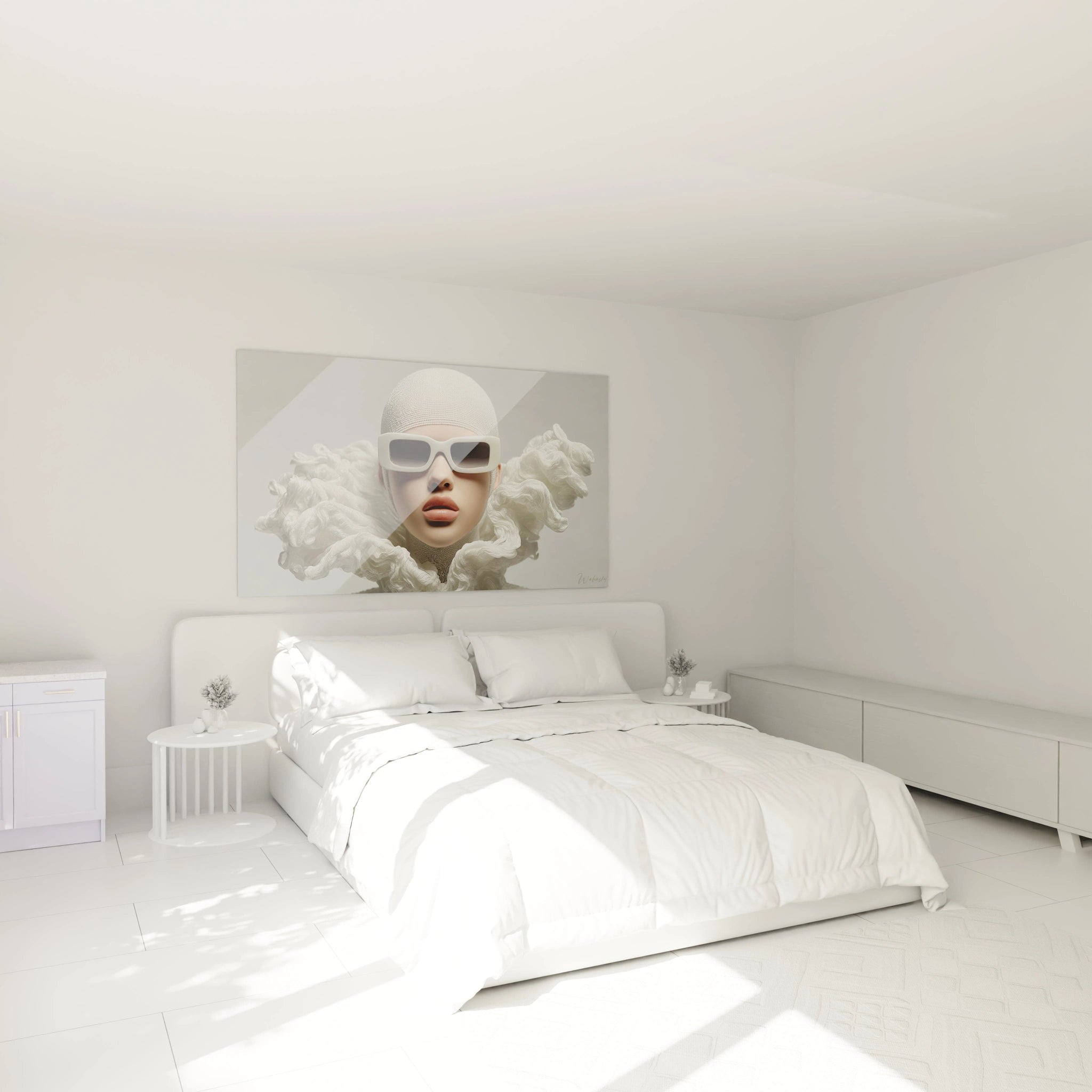 Tableau mode avant-garde de Walensky avec une design artistique moderne dans une chambre minimaliste