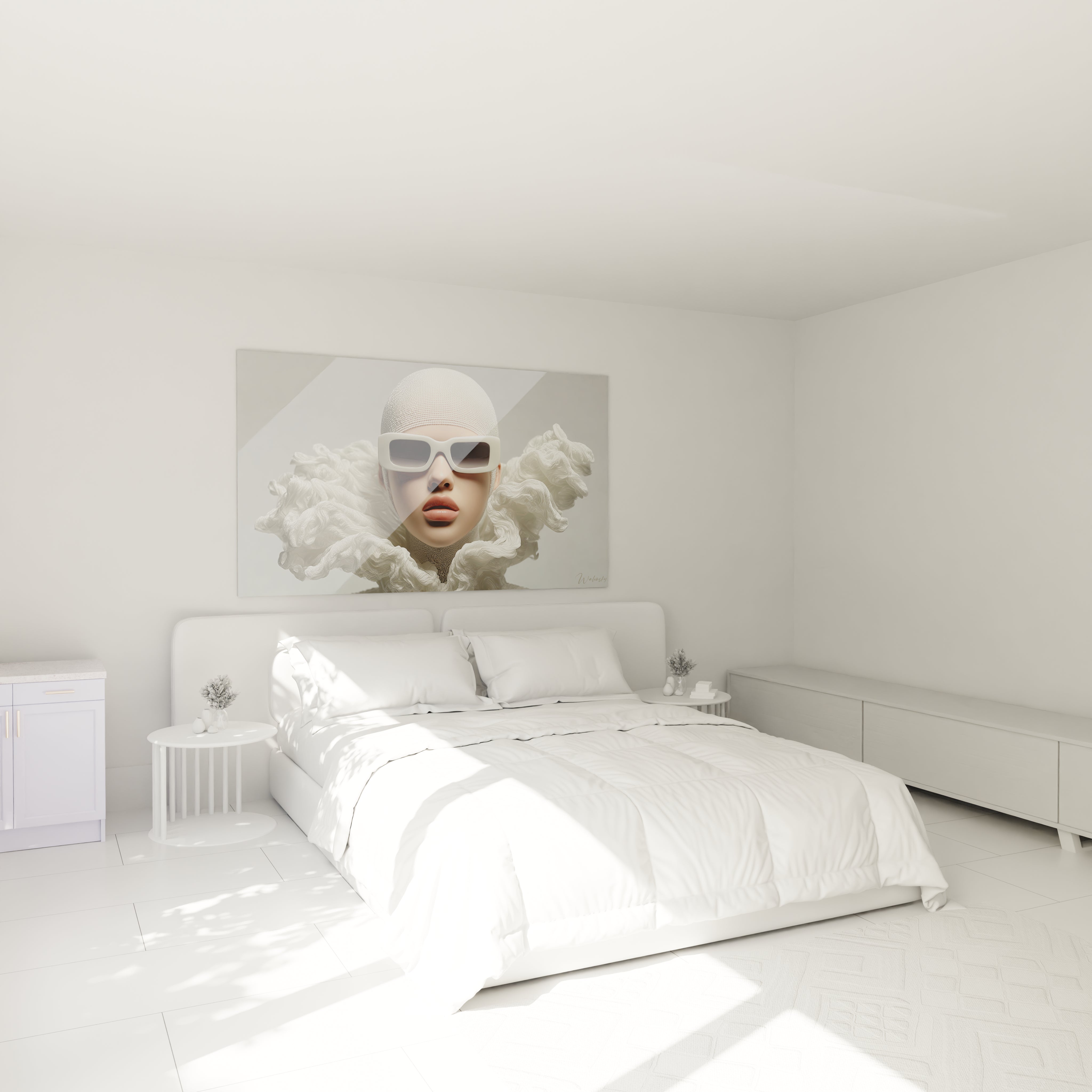 Tableau mode avant-garde de Walensky avec une design artistique moderne dans une chambre minimaliste