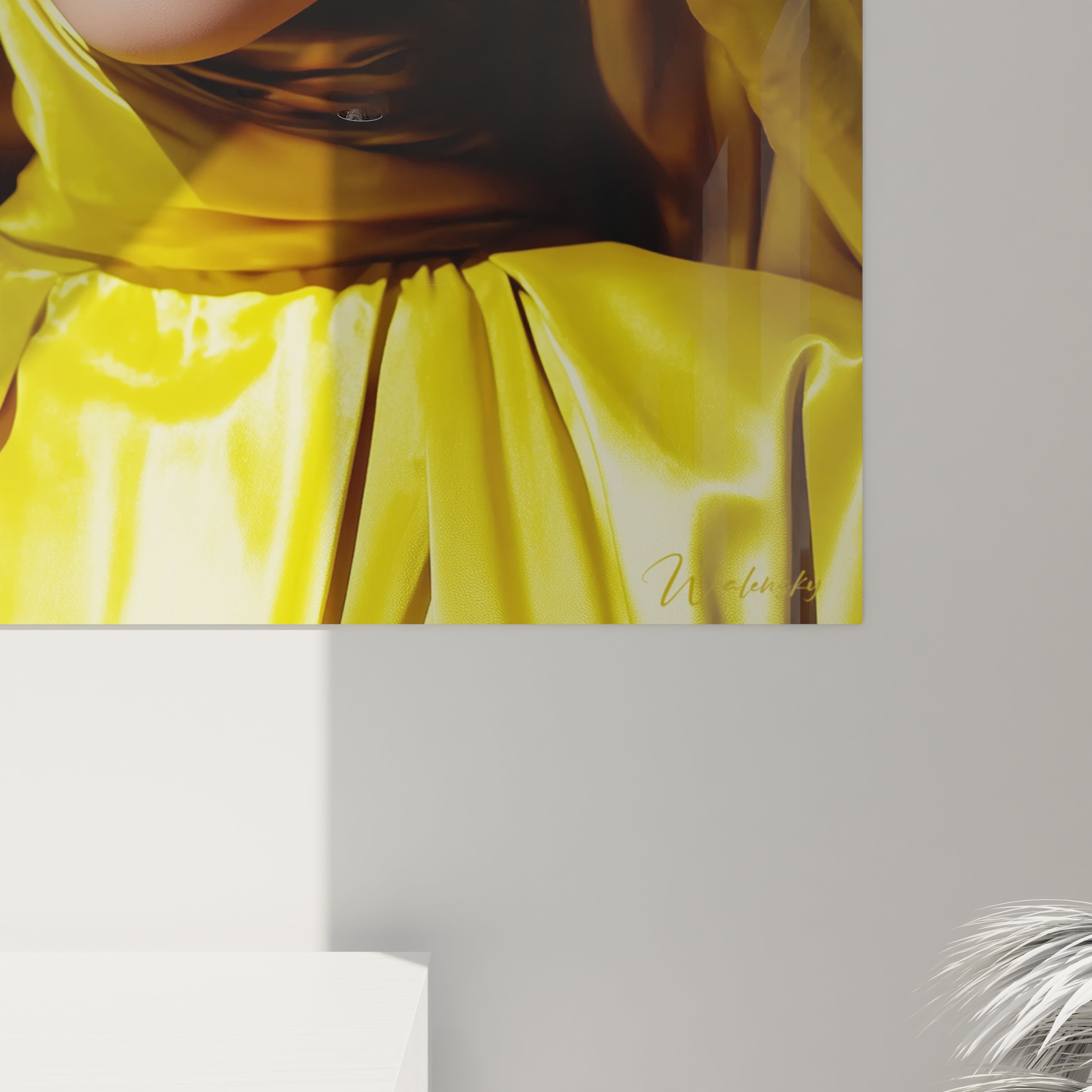Tableau mural Walensky présentant une œuvre de mode haute couture avec des couleurs éclatantes