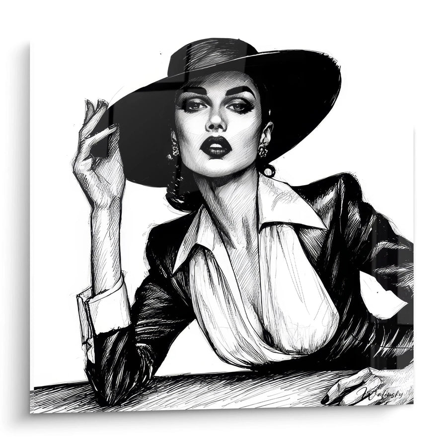 Vintage Modetafereel - Tijdloze Parijse Elegantie - illustratie van mode-editie
