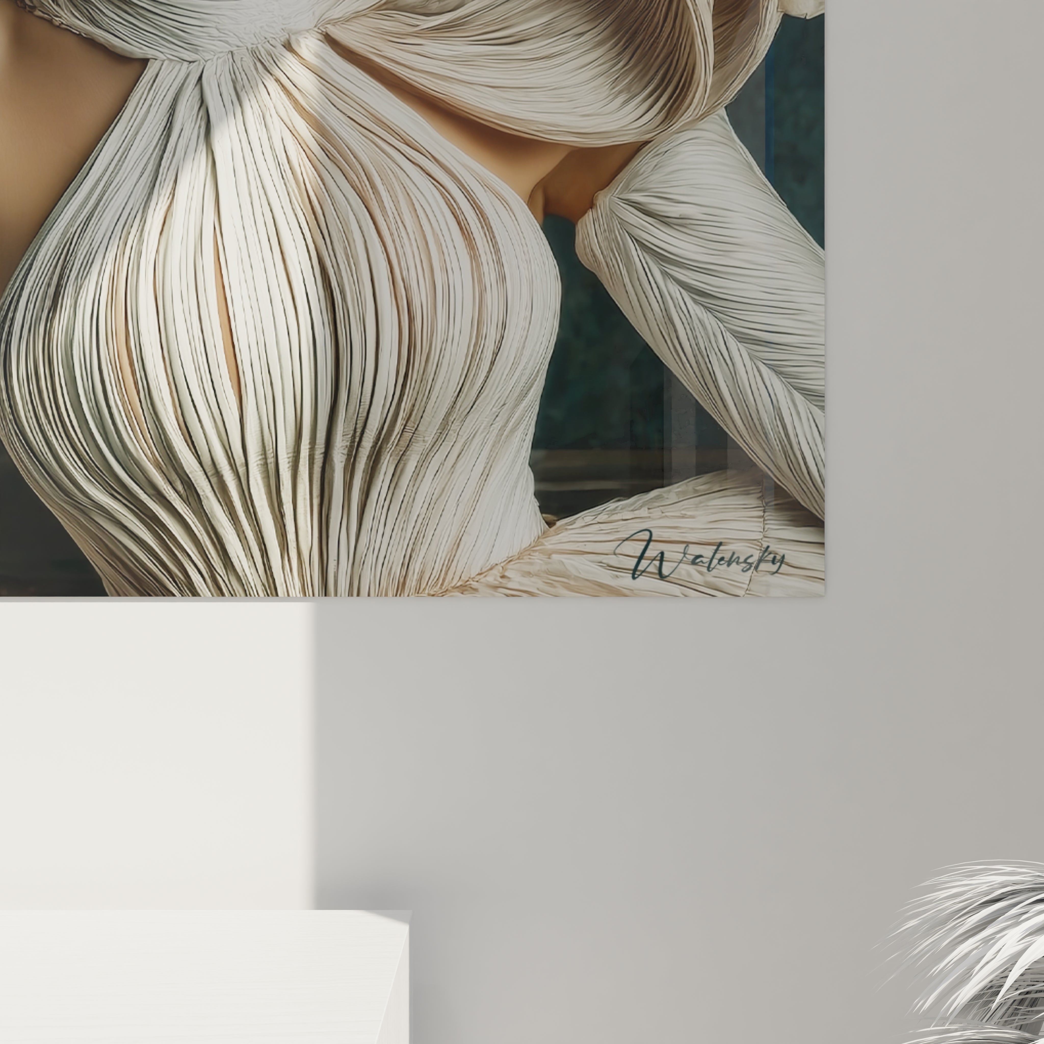Tableau mural moderne femme élégante de Walensky avec des détails artistiques raffinés