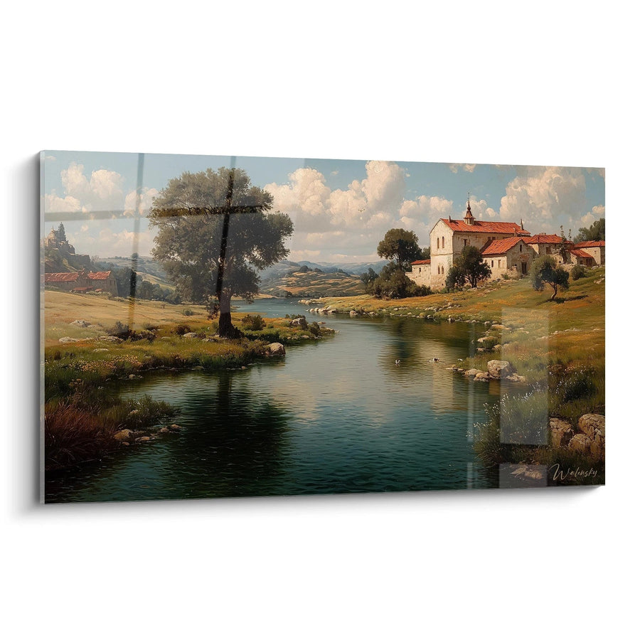 Tableau monastère collines ondoyantes - édition classicisme