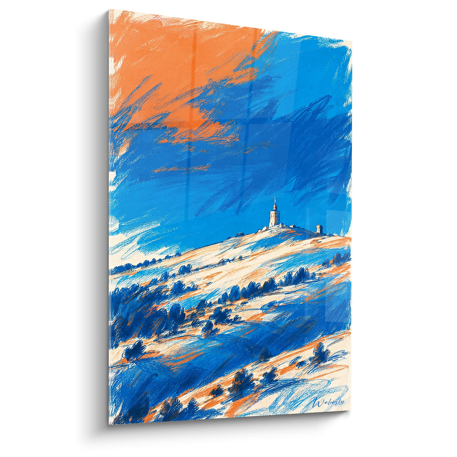 Tableau Sommet observatoire bleu et orange - Souffle du sommet - Edition Mont Ventoux Provence-Alpes-Côte d'Azur France