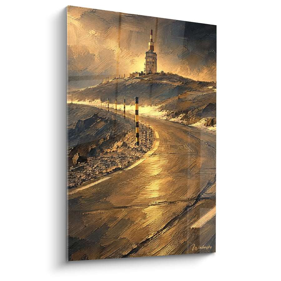 Tableau Sommet route dorée et tour radar - Ascension vers les cimes - Edition Mont Ventoux Provence-Alpes-Côte d'Azur France