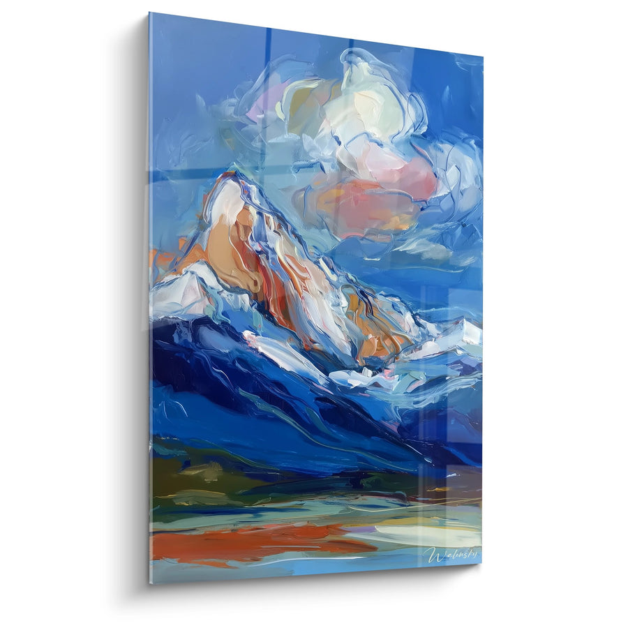 Cuadro Picos nevados abstractos - Tormenta Alpina - edición Montaña
