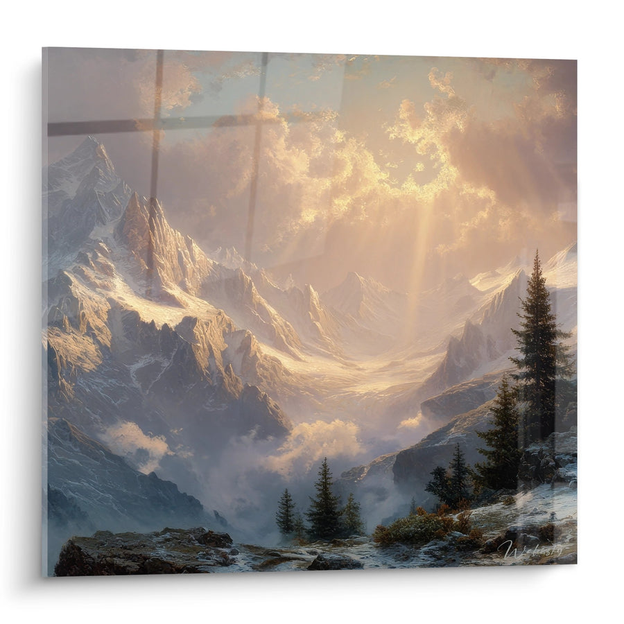 Tableau montagne enneigée - Sérénité des Cimes - édition montagne
