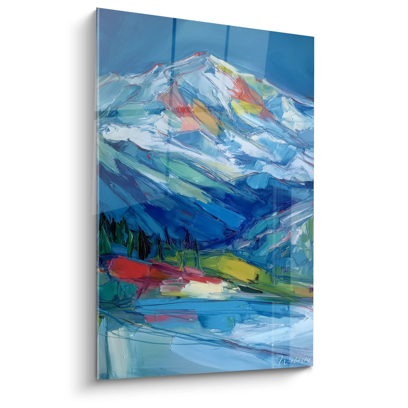 Tableau paysage montagneux lac - Sommet Azuré - édition Montagne