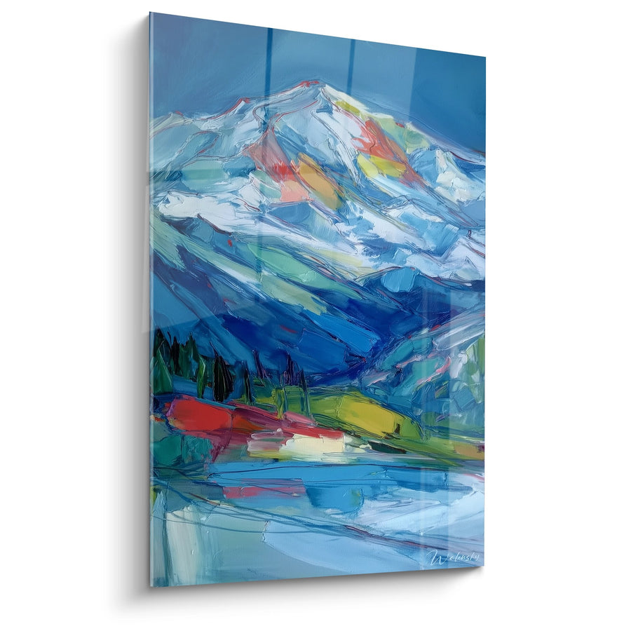Cuadro paisaje montañoso lago - Cumbre Azur - edición Montaña