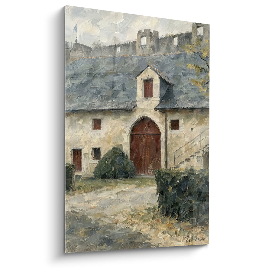 Schilderij Oude Boerderij Beige en Grijs - Toevluchtsoord van Weleer - Editie Montreuil Île-de-France