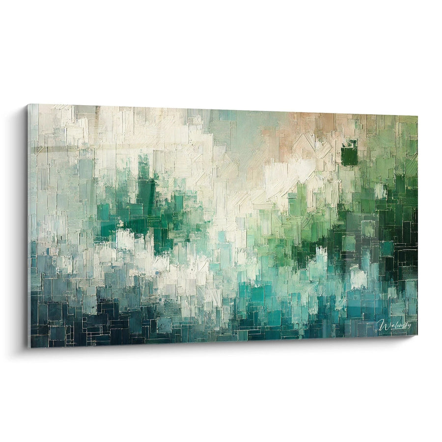 Cuadro Mosaico Esmeralda - Edición Expresionismo Abstracto