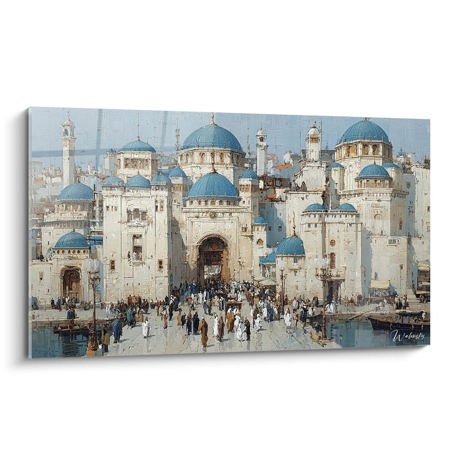 Tableau Mosquée Coupoles Turquoise - édition orientalisme