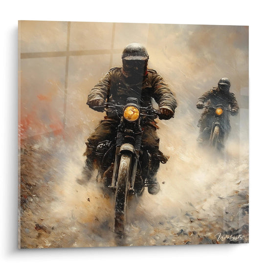 Gemälde Motorradfahrer Stahlreiter – Ausgabe Zweiter Weltkrieg
