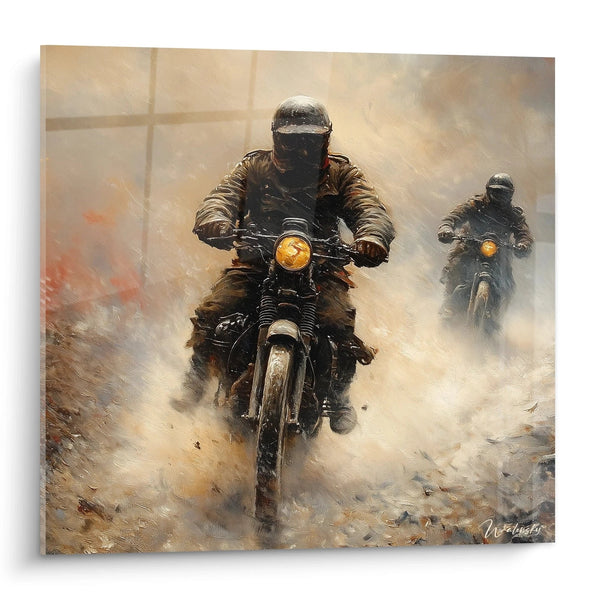 Quadro motociclisti cavalieri d'acciaio - edizione seconda guerra mondiale