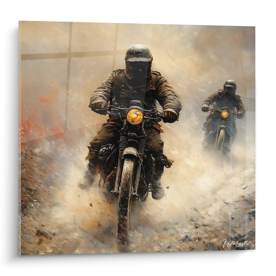 Quadro motociclisti cavalieri d'acciaio - edizione seconda guerra mondiale