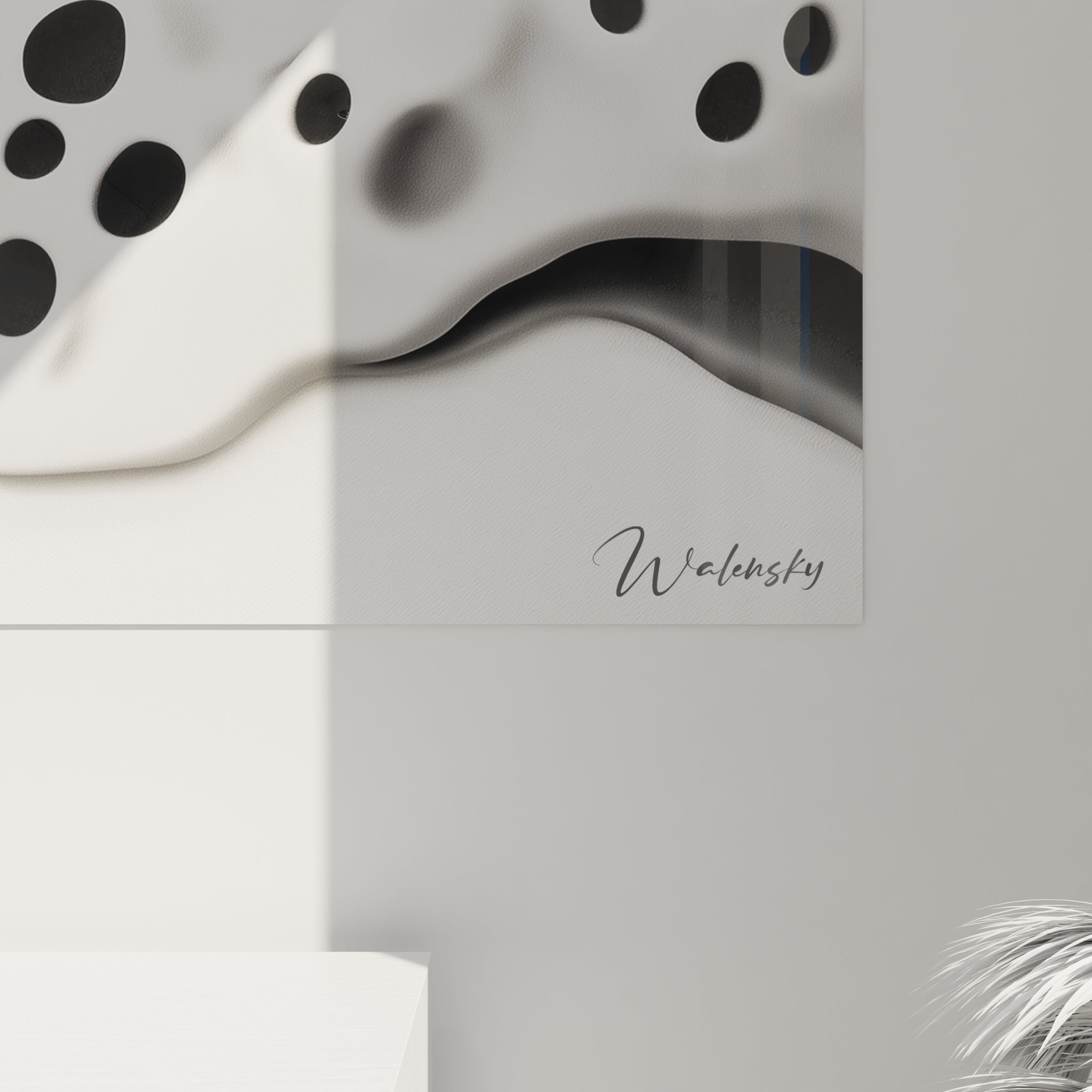 Tableau tacheté noir et blanc de Walensky, ajout moderne pour la décoration intérieure