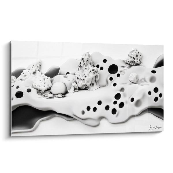 Cuadro Movimiento Dálmata - edición manchado negro y blanco