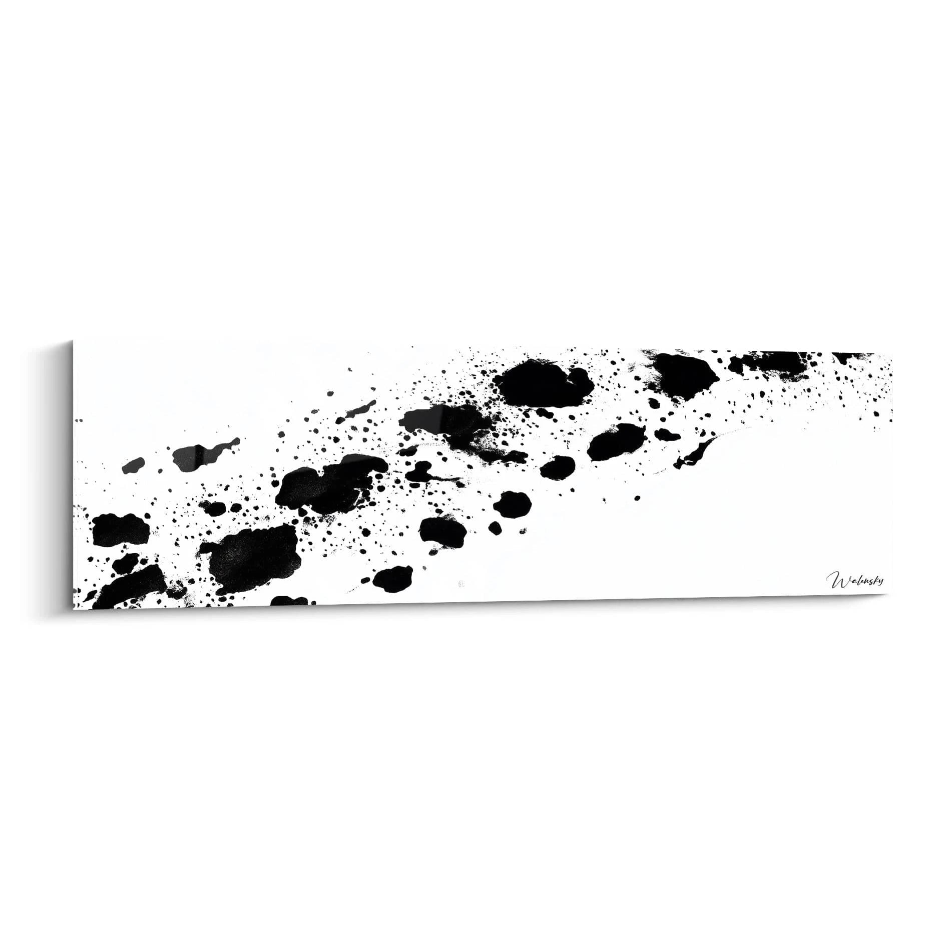 Tableau tacheté noir et blanc de Walensky avec des éclaboussures artistiques modernes