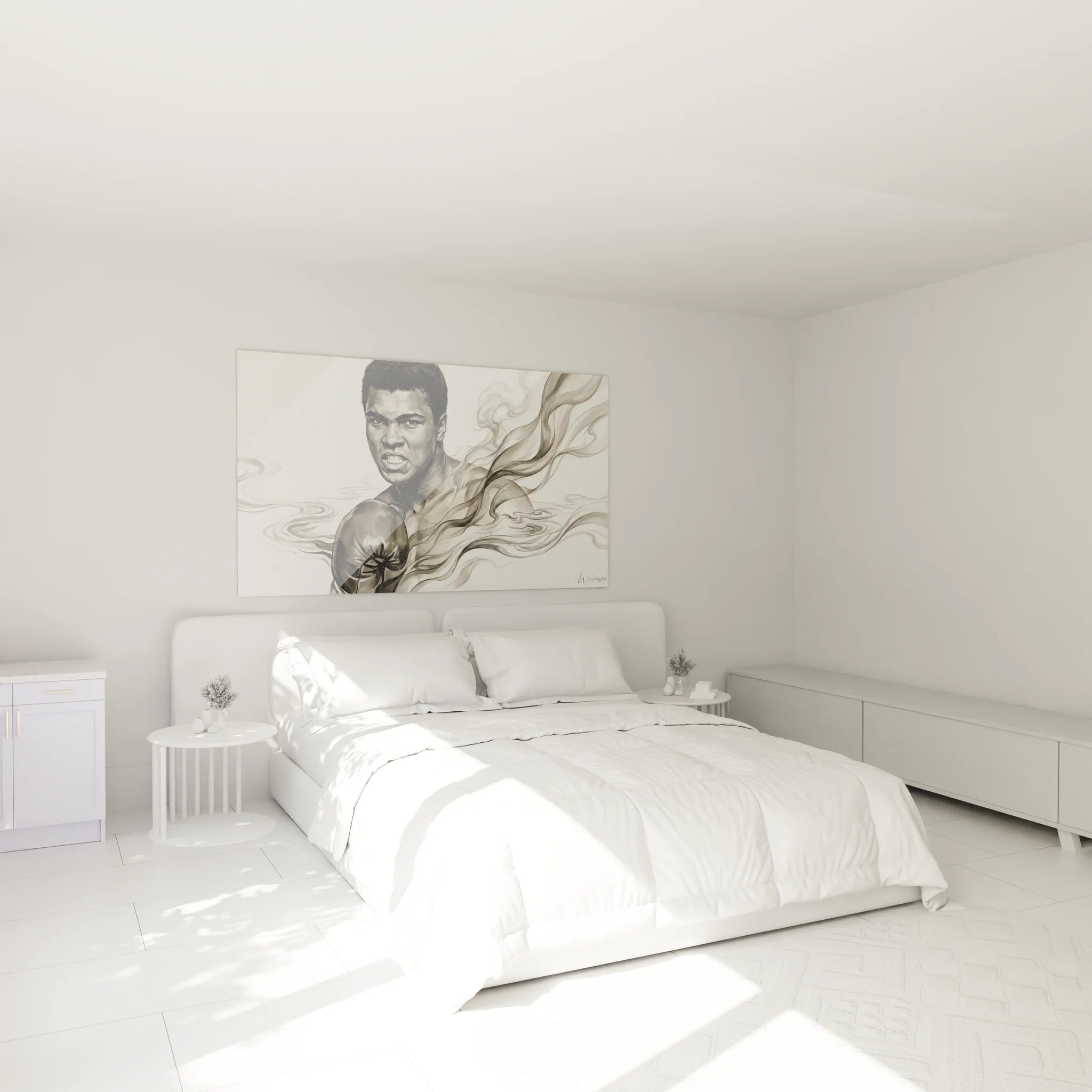Tableau Muhammad Ali décoration chambre ambiance boxe portrait champion art mural sport élégant