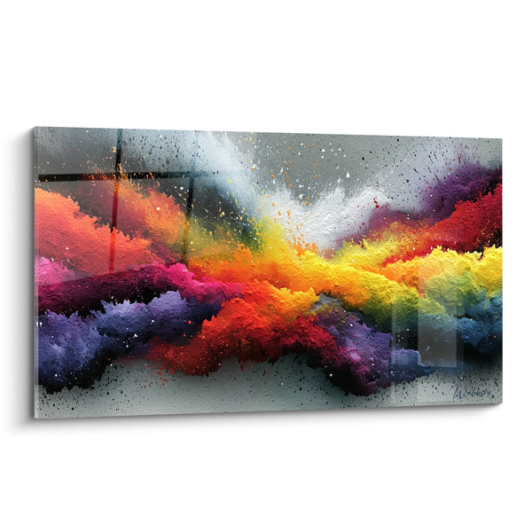 Tableau Explosion de poudre colorée - Souffle libéré - Edition Multicolore abstrait