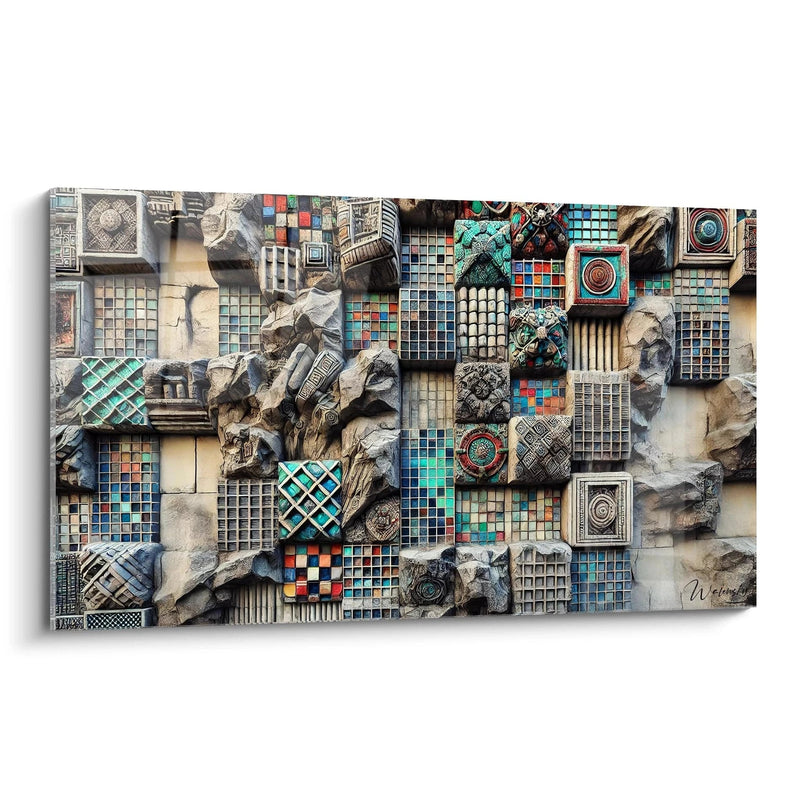 Gemälde Mauer der Geheimnisse - Mosaikkunst Street Art Edition