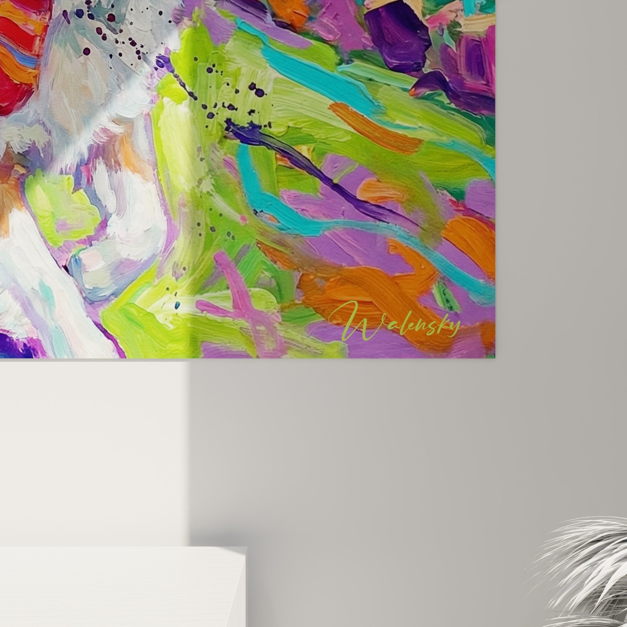 tableau mural berger australien multicolore décoration intérieur moderne