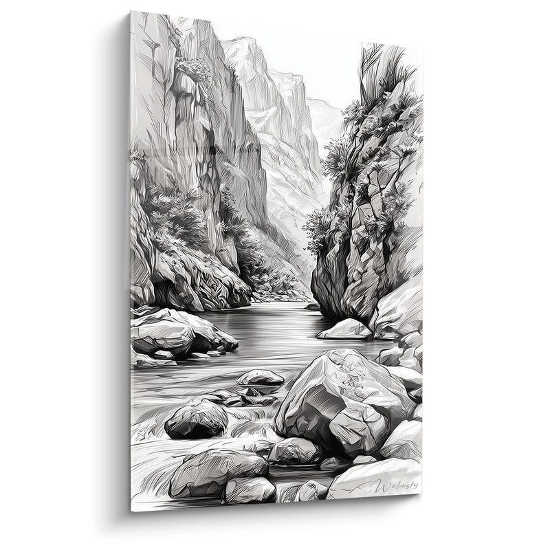 Canyon di Tableau, fiume roccioso - Serenità delle gole - edizione Gole e canyon