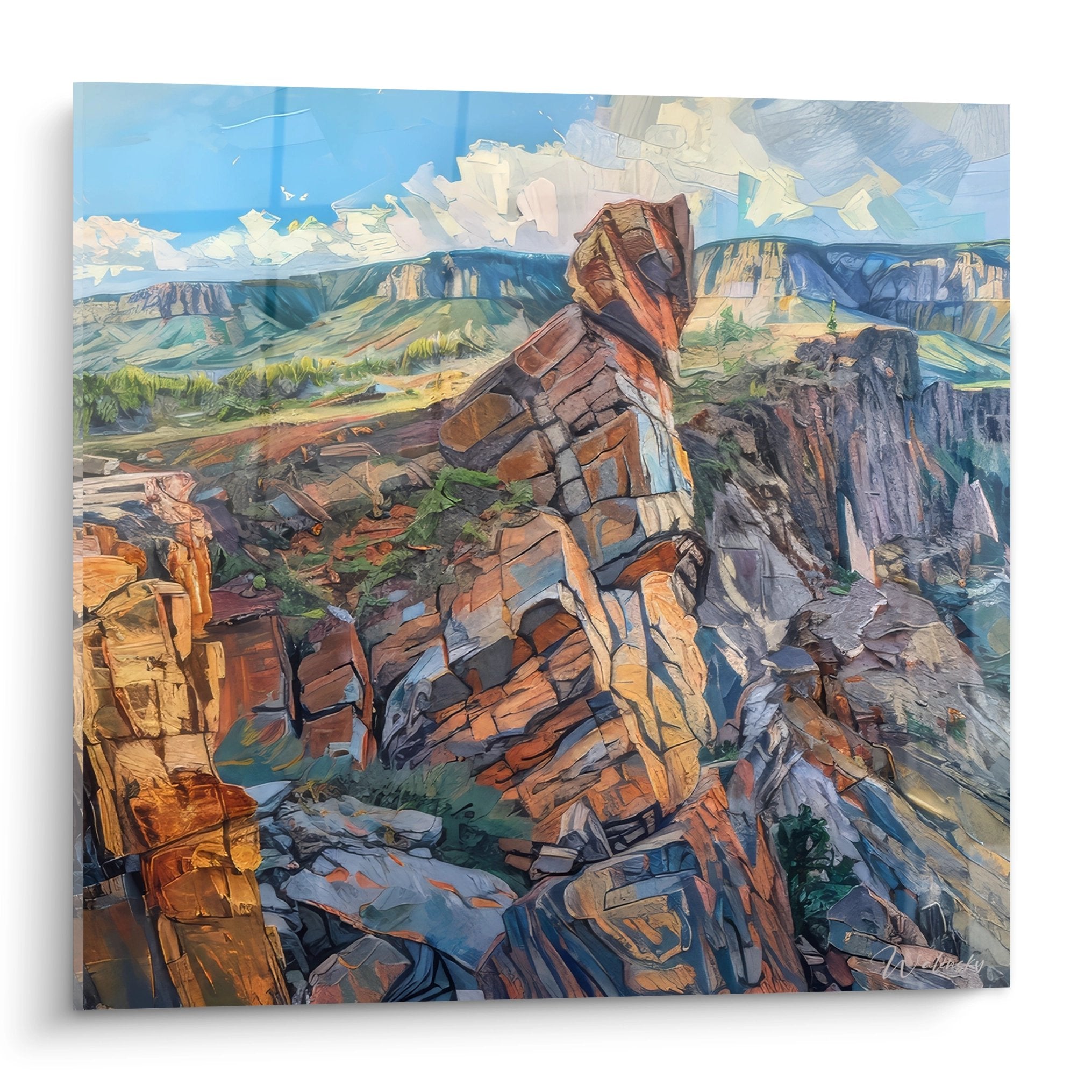 Tableau mural canyon rocheux aux formations géologiques spectaculaires édition montagne