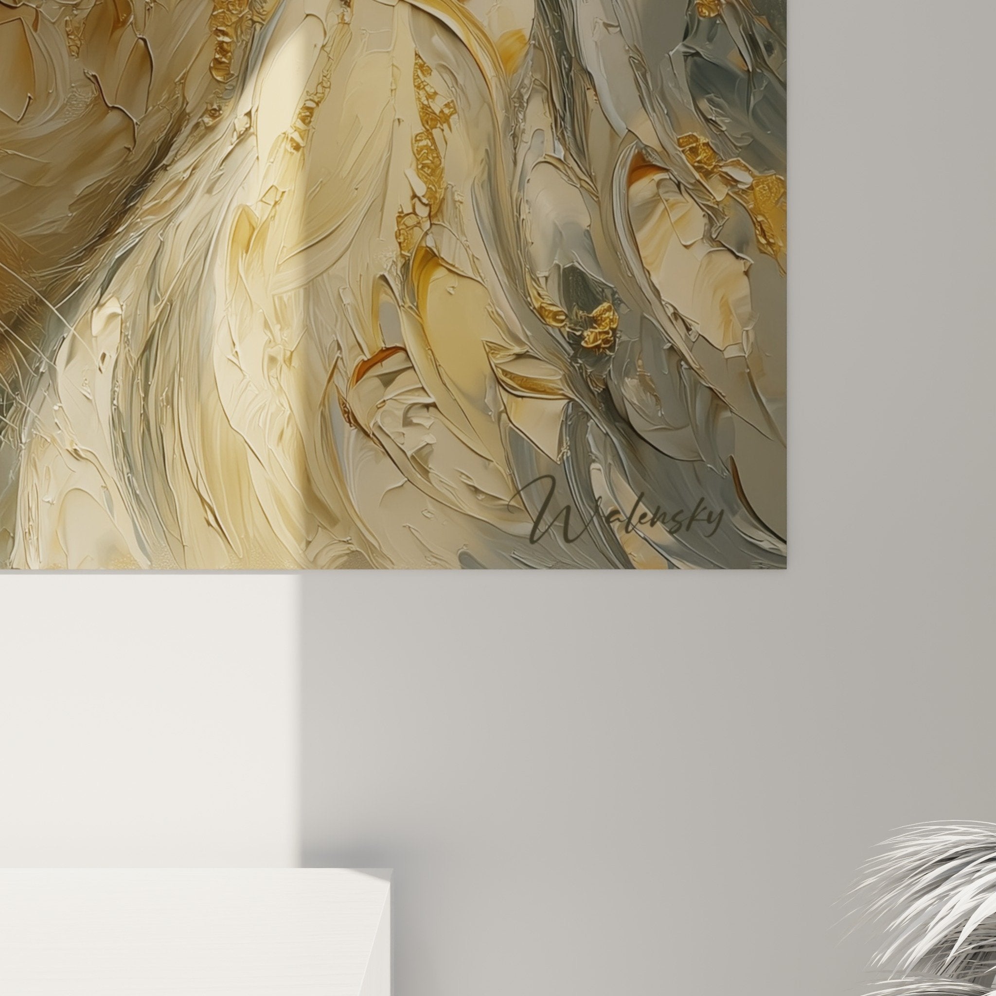 Lion profile wall art animal artwork interior decoration warm majestic palette