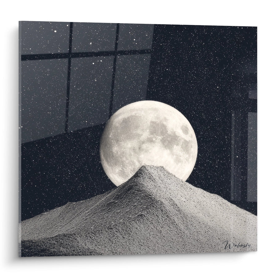Tableau lune et montagne - Sérénité nocturne - édition Divers espace