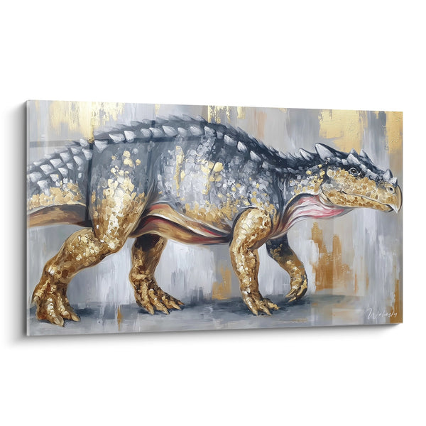 Cuadro Scutosaurus Dorado - Criatura Prehistórica Lujo - edición Scutosaurus