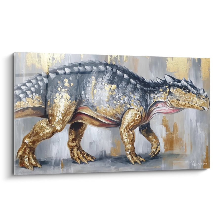 Tableau Scutosaurus Doré - Créature Préhistorique Luxe - édition Scutosaurus