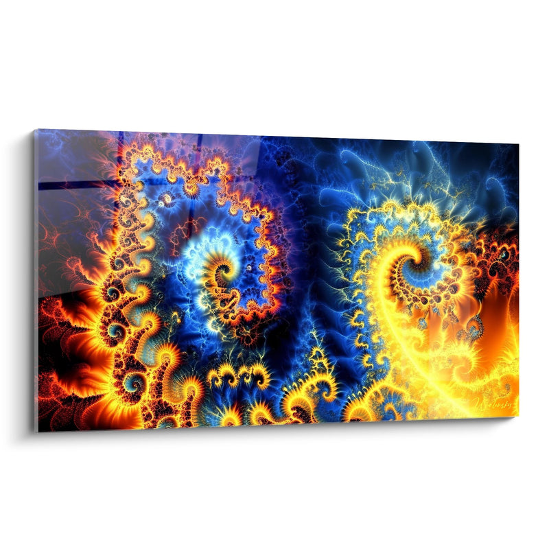 Cosmic Spirals Wall Art - Celestial Harmony - Fractal Edition