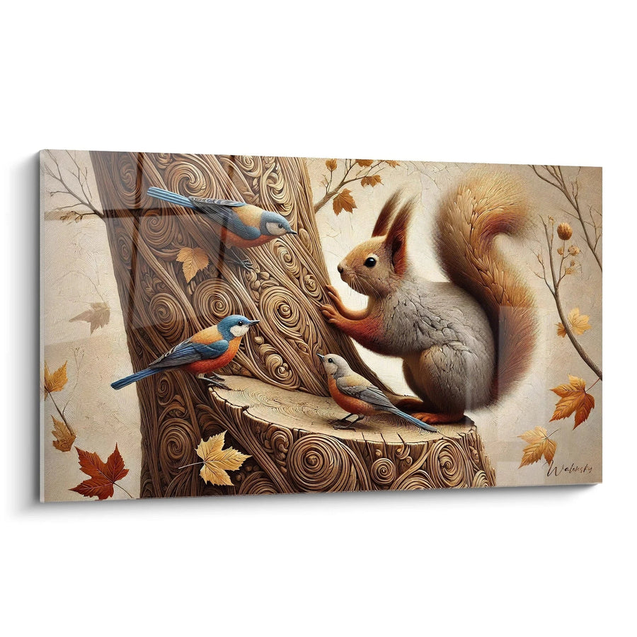 Cuadro Murmullos del Bosque - Edición Ardilla Animales