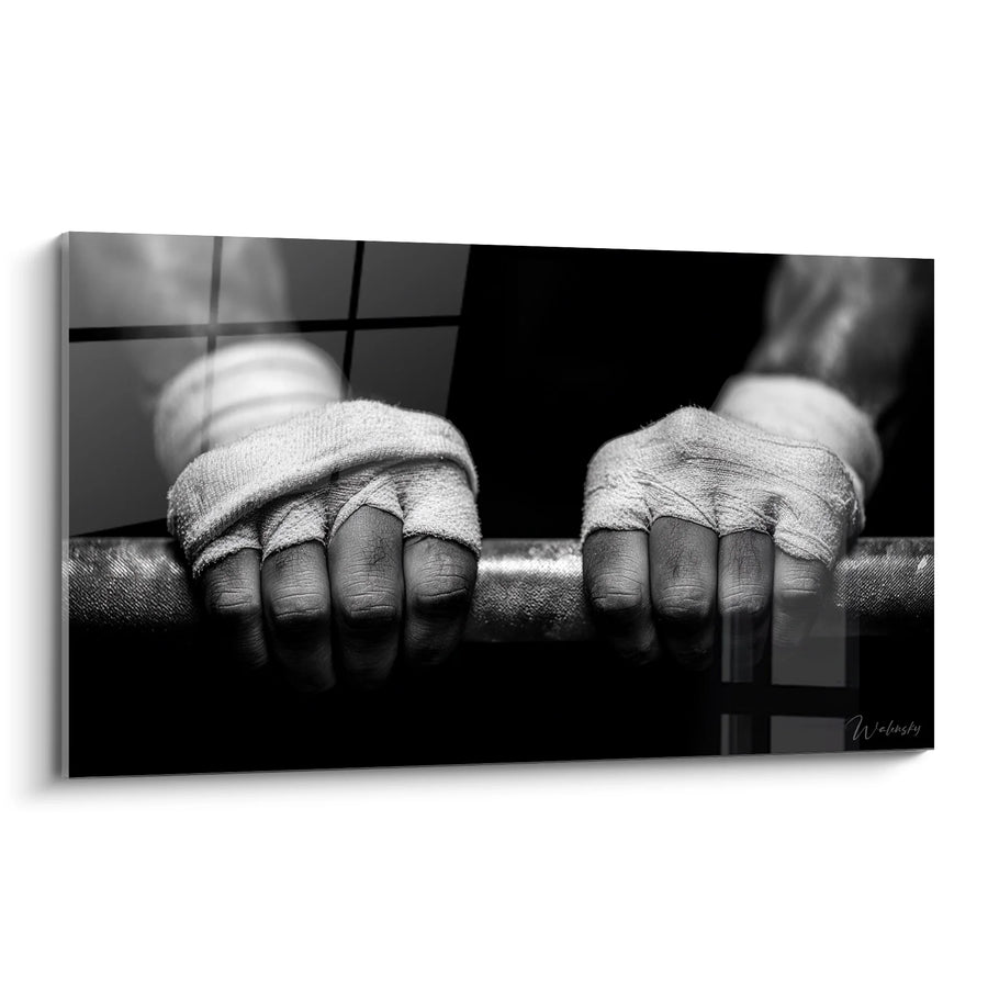 Tableau Musculation - Force et Détermination - Edition sports noir et blanc