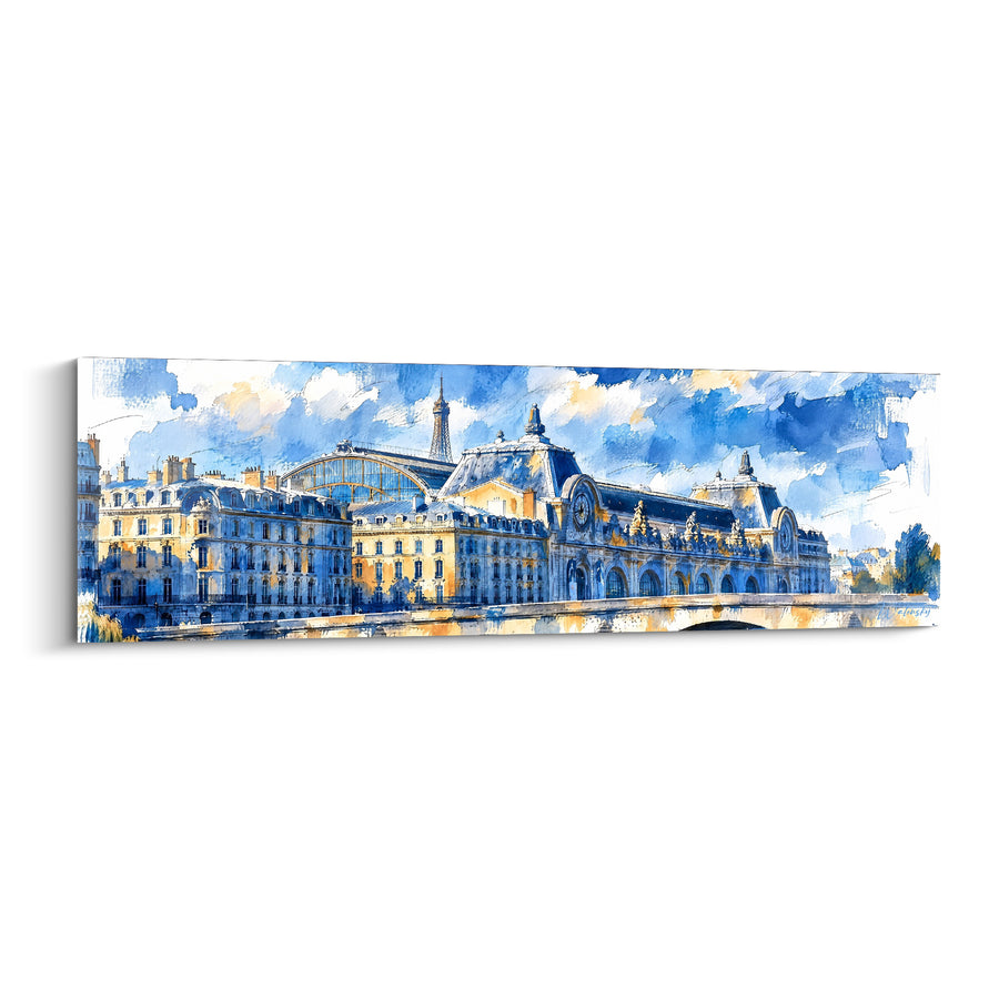 Schilderij Paleis blauw en goud aan de Seine - Licht op de Seine - Editie Musée d'Orsay Île-de-France
