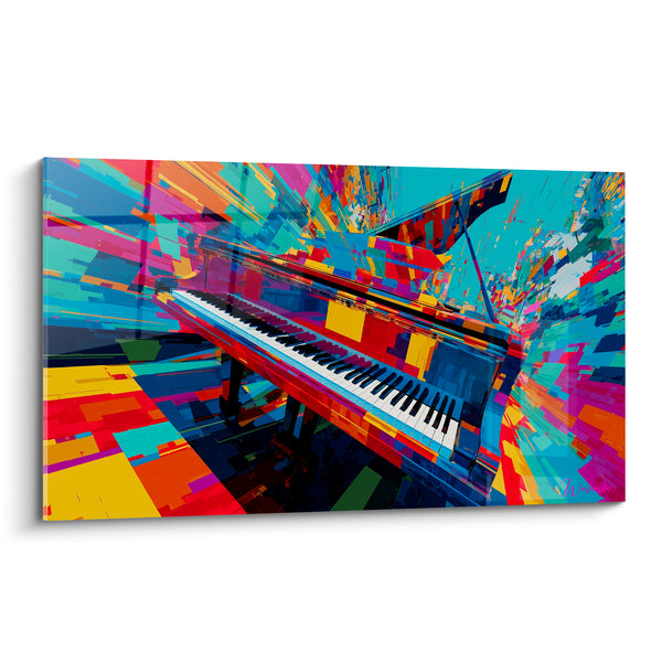 Cuadro Música Piano de Cola Multicolor Descompondo Kaléidoscope - Explosión Cromática - Edición Música