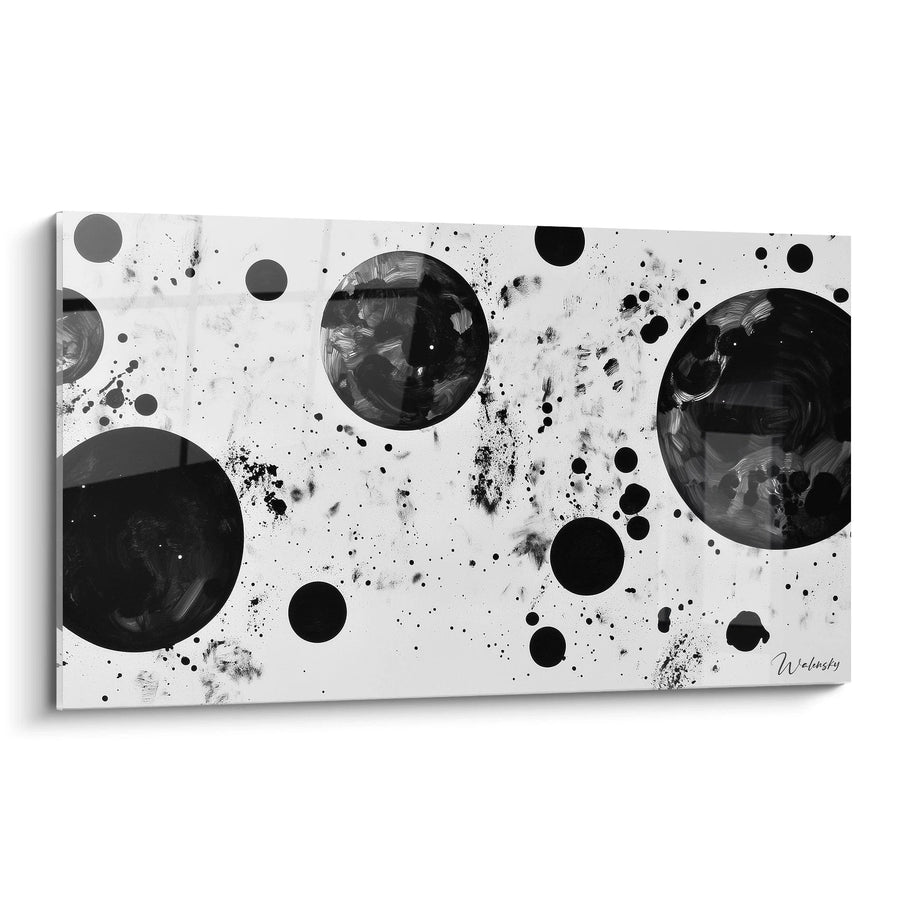 Tableau Nébuleuse Explosive - édition tacheté noir et blanc
