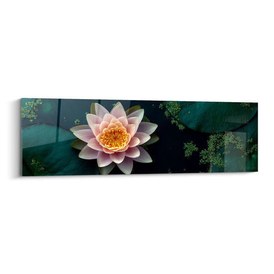 Gemälde Seerosenin Rosa und Orange Aquatische Reflexe - Seengelassenheit - Edition Seerose