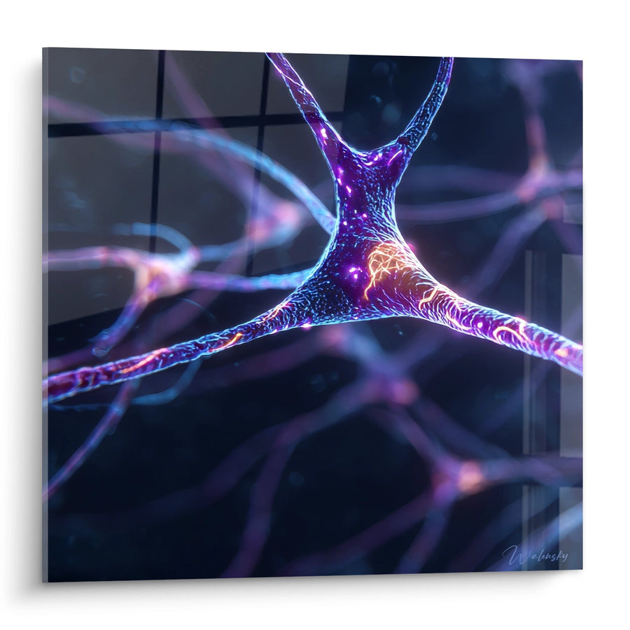Tableau neurone lumineux - Synapse électrique - édition neuronal
