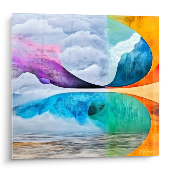 Farbige Wolken-Tableau - Himmelswellen - Abstrakte Landschaftsausgabe