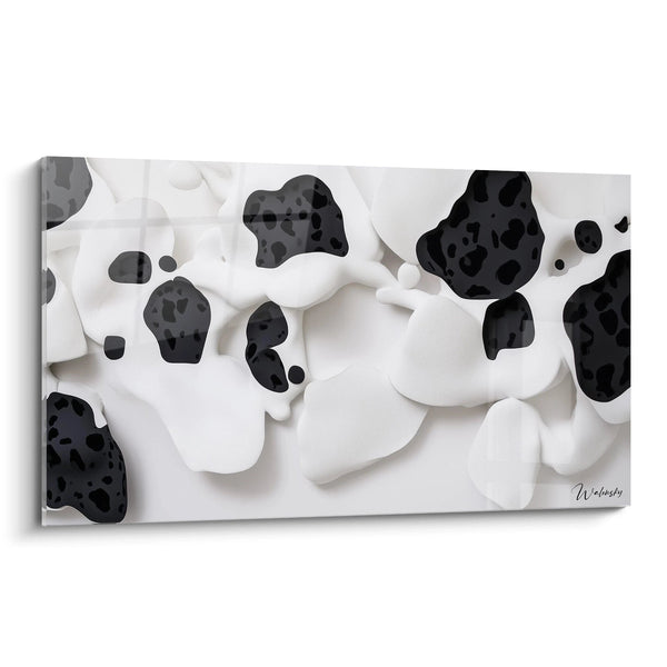 Speckled Clouds Artwork - speckled black and white edition