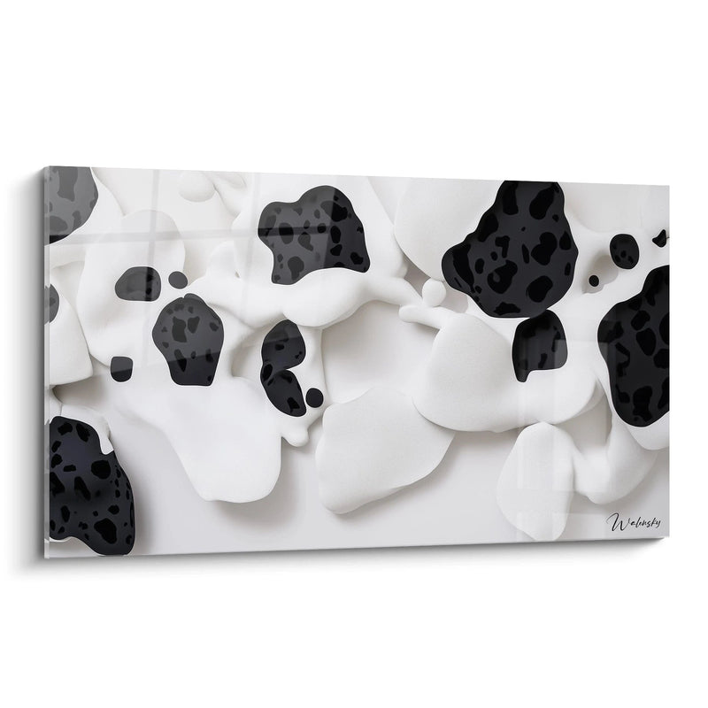 Speckled Clouds Artwork - speckled black and white edition