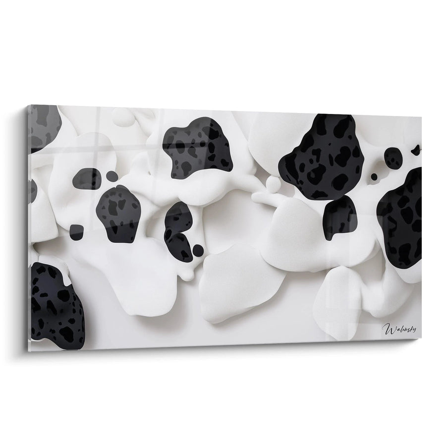 Tableau Nuages Mouchetés - édition tacheté noir et blanc