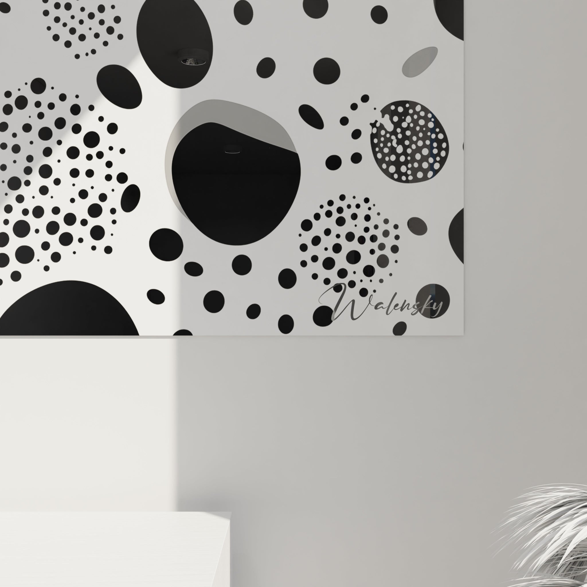 Tableau Nuée Graphique - édition tacheté noir et blanc