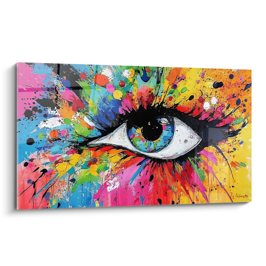 Tableau œil multicolore - Vision Artistique - édition multicolore abstrait
