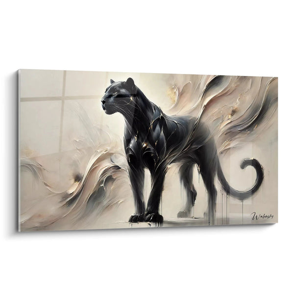 Elegant Shadow Wall Art - Black Panther Animal Edition
