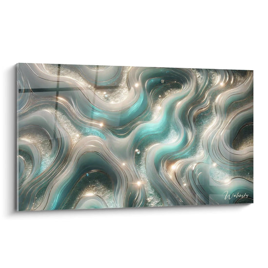 Tableau Ondes Scintillantes - Edition Style Epoxy