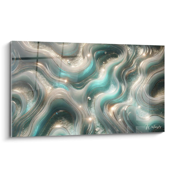 Cuadro Ondas Centelleantes - Edición Estilo Epoxi