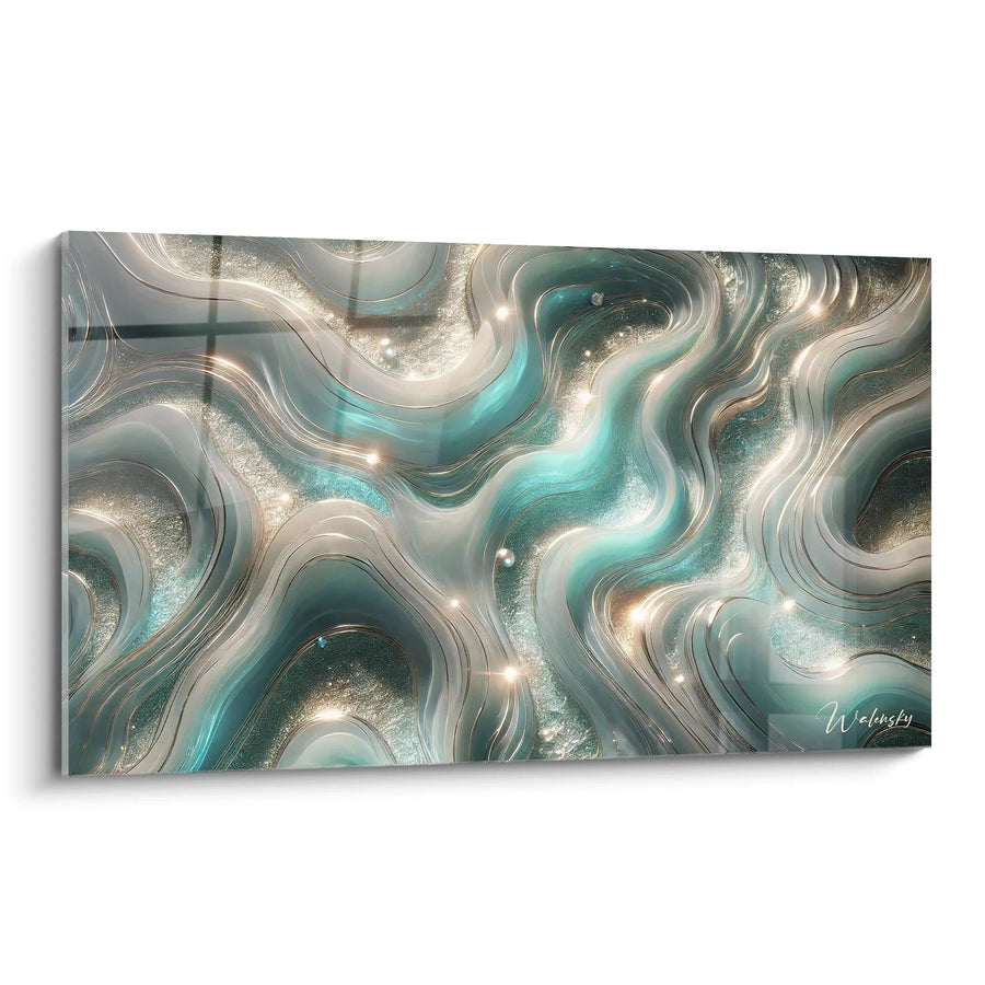 Cuadro Ondas Centelleantes - Edición Estilo Epoxi
